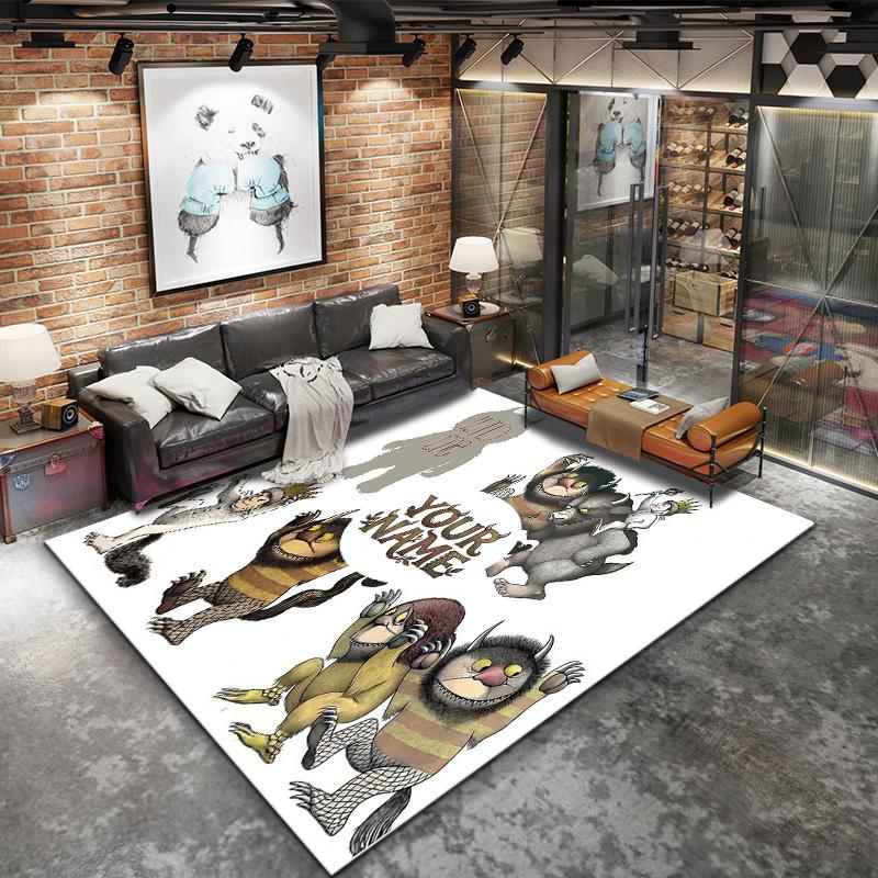 Wild Kingdom Custom Name Carpet Rug For Living Room Bedroom Home Sofa Decoration Kids Play Nonslip Floor Mat