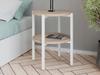 Stolik Nocny Okrągły Loft Z Półką 35X35X46 Cm Metalowy Biały