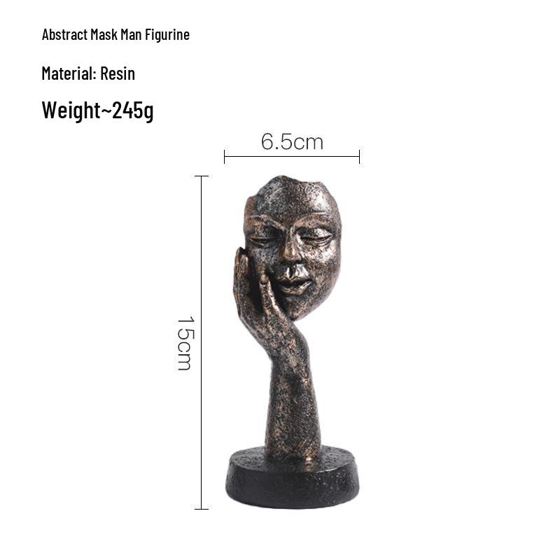 Nordic Minimalist Silver Thinker Sculpture for Home and Hotel Decor