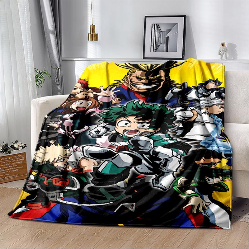 3D одеяло My Hero Academia Деку Бакуго Мультяшное Аниме, Мягкое плед для дома спальни кровати дивана путешествия пикника Покрытие для детей