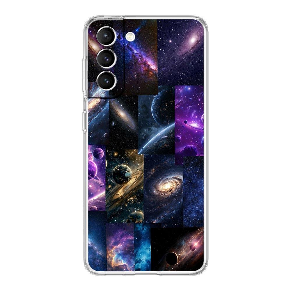 Прозрачный чехол-бампер для Samsung Galaxy S25 S24 S23 S22 S20 S21 FE Ultra S25 Edge Plus 5G Capas Вселенная Звездное небо Луна