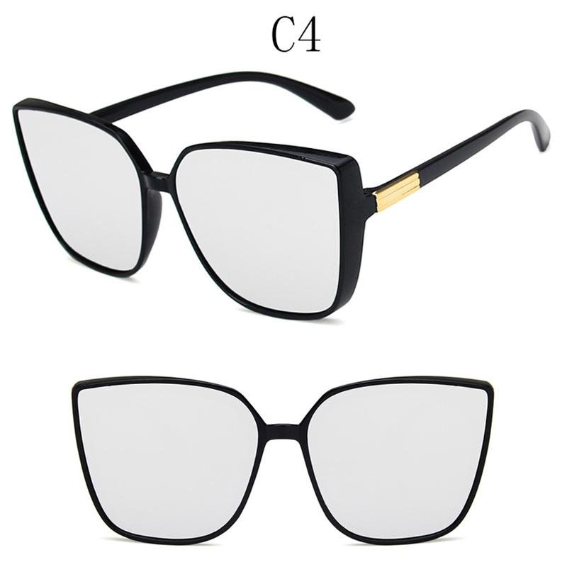 Fashion Cat Eye Sunglasses Women Oversized Big Frame Sunglasses Vintage Glasses Cool Sexy Sunglasses UV400
