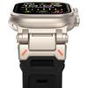Strap For Apple Watch Ultra 2 Band 49mm 45mm 44mm 42mm 44 mm Rugged metal+Silicone Bracelet correa iWatch Series 9 6 5 4 7 8 SE