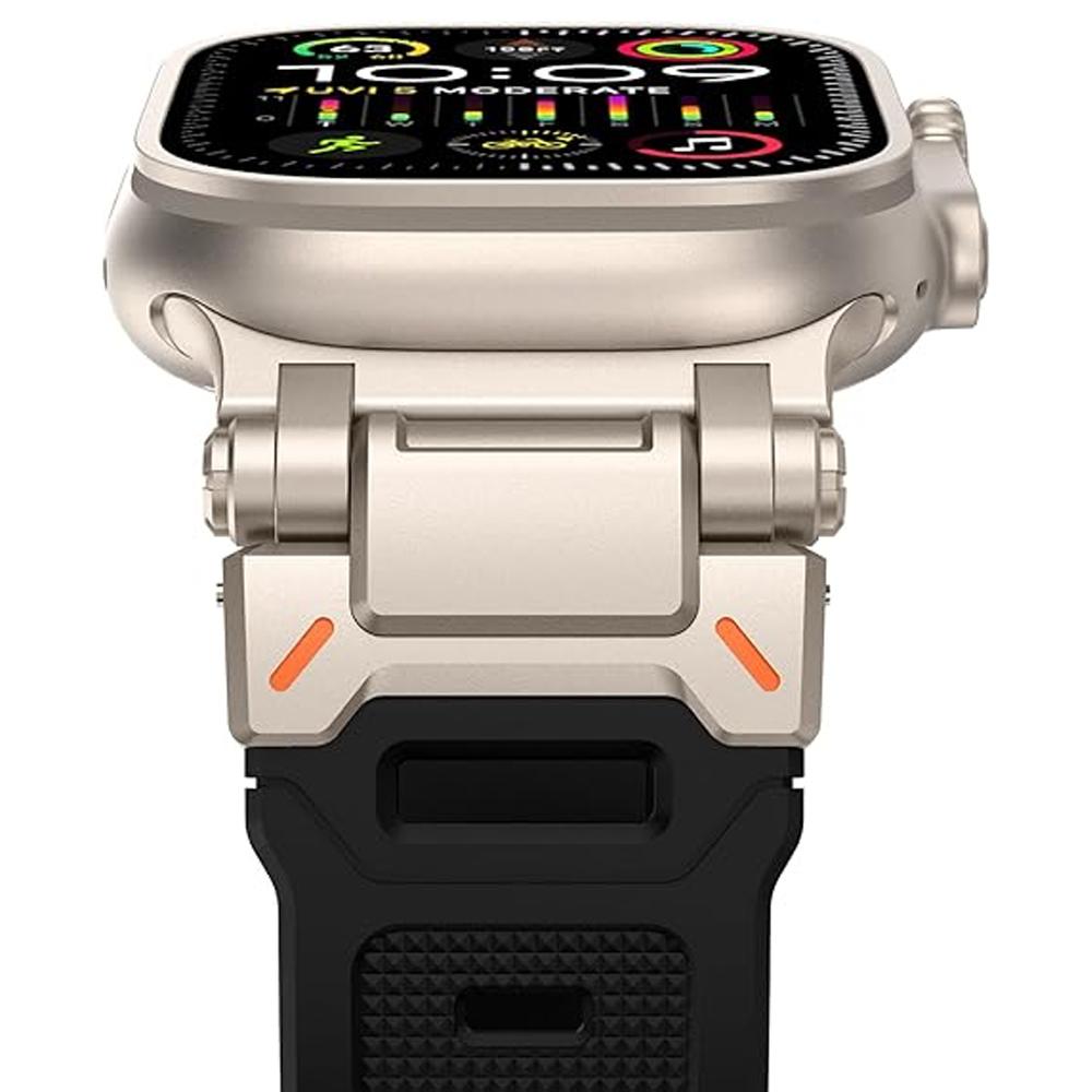 Strap For Apple Watch Ultra 2 Band 49mm 45mm 44mm 42mm 44 mm Rugged metal+Silicone Bracelet correa iWatch Series 9 6 5 4 7 8 SE