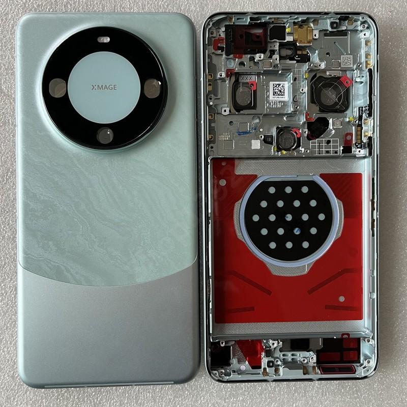 Новая задняя крышка для HW Mate 60 Pro Передняя рамка + Задняя крышка аккумулятора + Рамка камеры + Крышка вспышки с боковыми клавишами