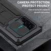 Прочный противоударный чехол военного класса для Samsung Galaxy S24 S23 S22 Ultra Plus со встроенной подставкой и сдвижной крышкой для защиты камеры