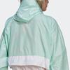 adidas Спортивная куртка с капюшоном на молнии, женская верхняя одежда, ледяной зеленый HD9129