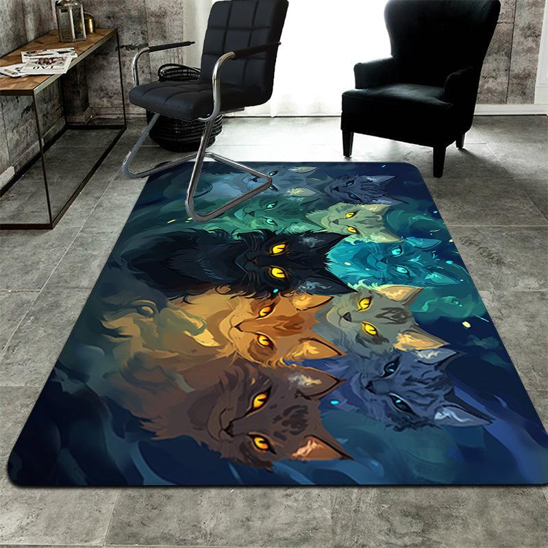 Warriors Cats Rug Floor Mat for Living Room or Bedroom Soft and Comfortable Carpet a Gift for Birthday and Holiday.MFF0918619