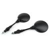Motorcycle Custom 10mm Rearview Side Mirrors For Kawasaki KL250 KL600 KL650