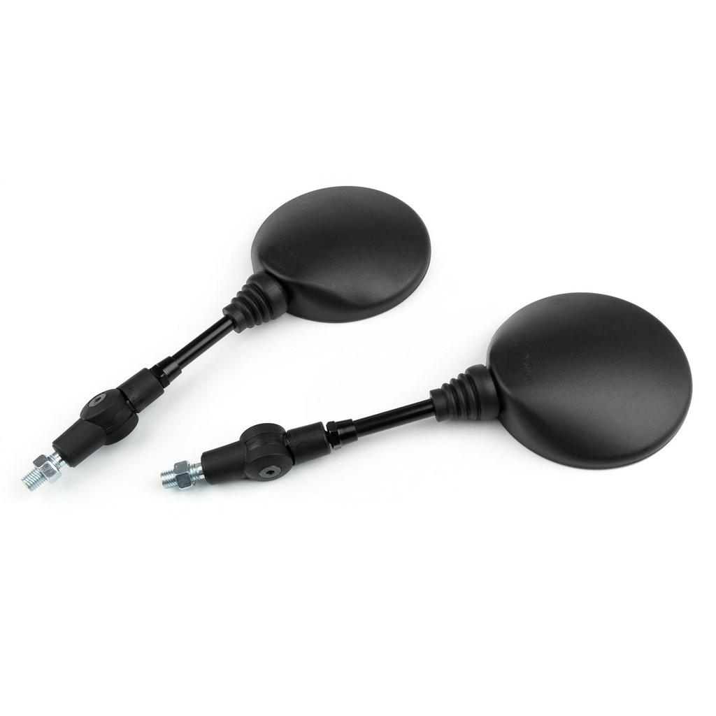 Motorcycle Custom 10mm Rearview Side Mirrors For Kawasaki KL250 KL600 KL650