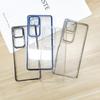 Роскошный прозрачный чехол с покрытием краев для vivo V40 V30 V29 V27 Pro, оригинальная гальваническая рамка, противоударный чехол, тонкий жесткий защитный корпус