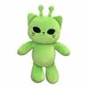 Green Kitten Plushie Dolls PP Cotton Space Cat Plushie Kids Toy Alien Cat Plush Toy  for Friends