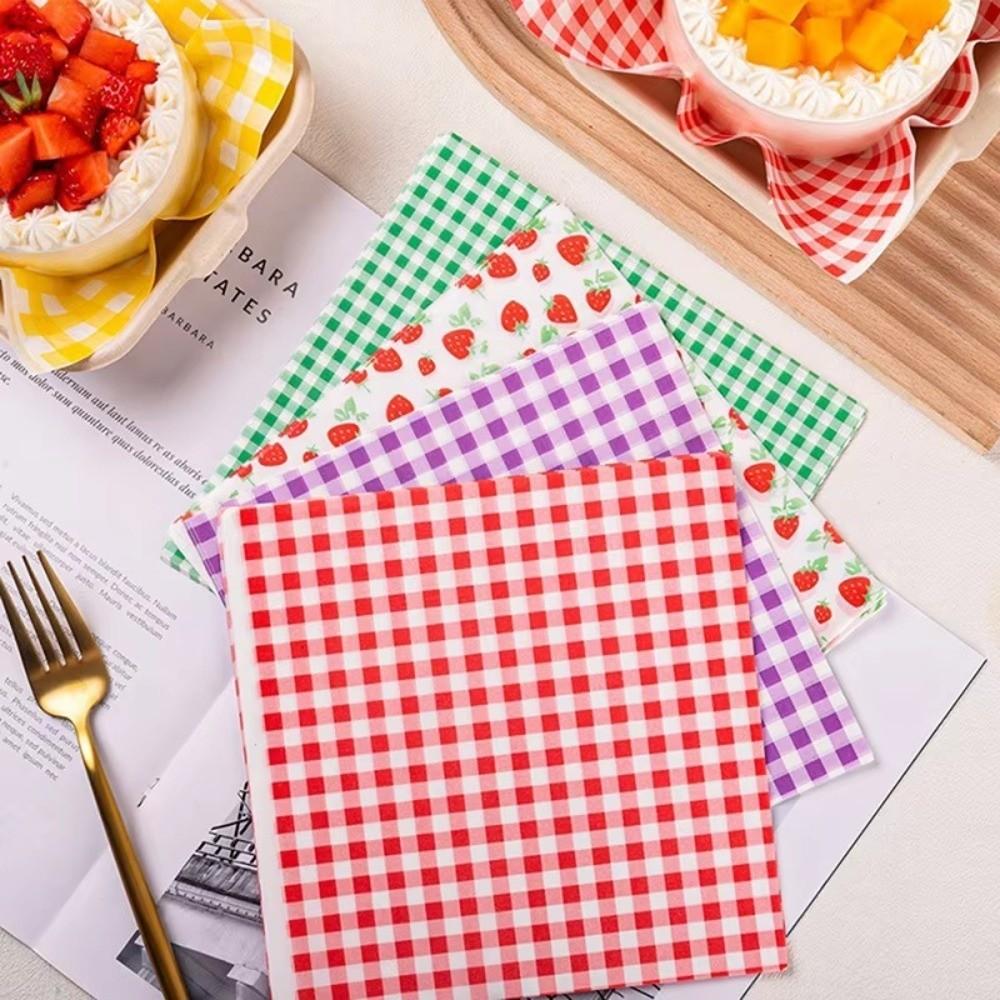 100pcs Multicolor Greaseproof Baking Paper Pre-Cut Sheets Sandwich Paper Backyard BBQ