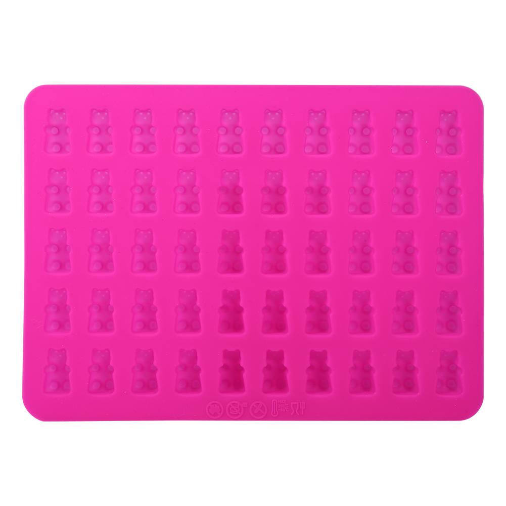 Original Deals Silicone Mold for 50 Haribo Bear Gummy Candy, 18.7 x 13.7 x 1 cm, Pink, Baking DIY