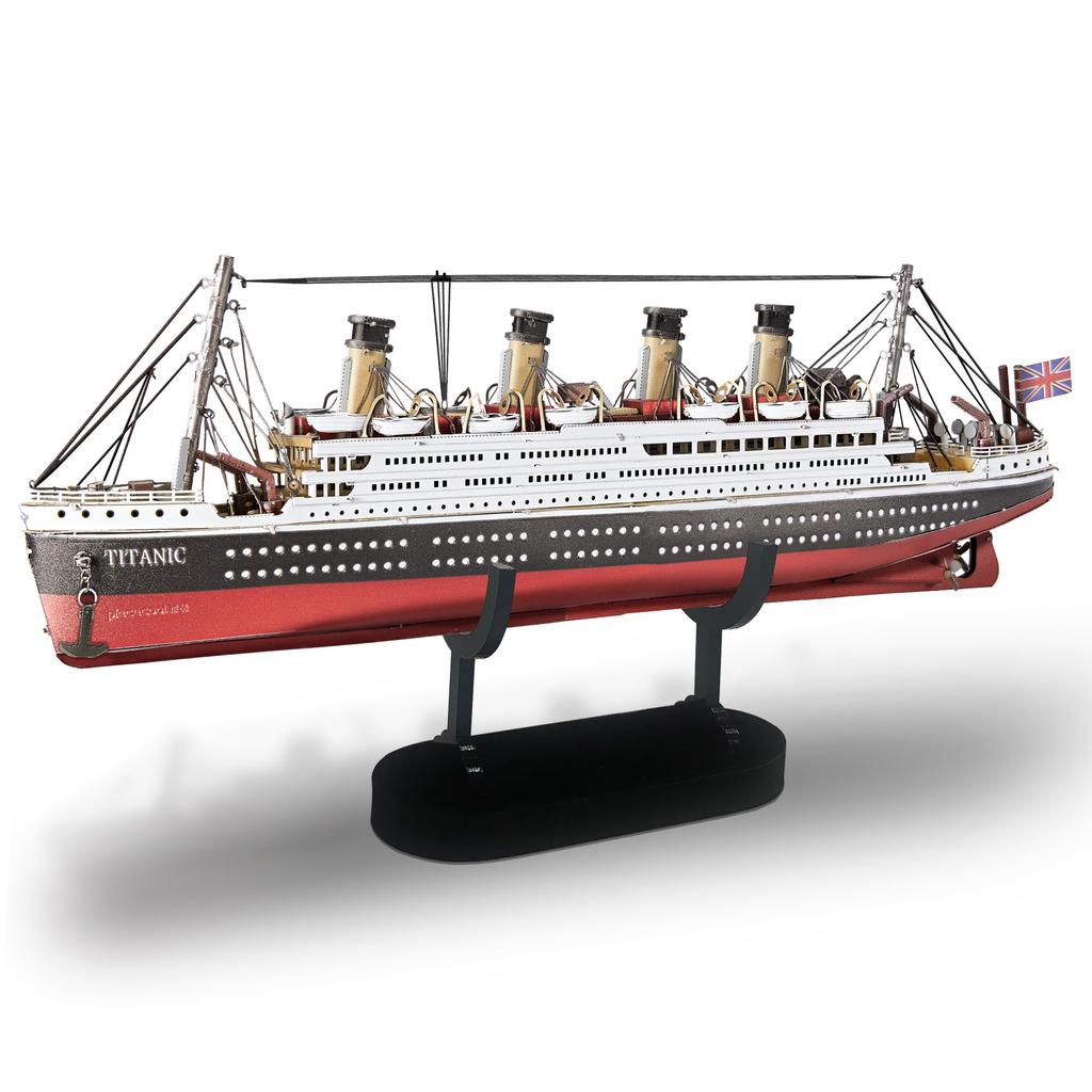 Piececool 3D Puzzle Titanic British Luxury Cruiser Metallic Nano Puzzle 3D Metal Puzzle Metal Assembly Required No Glue Required 4 Star Difficulty