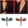 Retro Dragonflies Crystal Brooch Pin Elegant Rhinestones Animal Lapel Accessory for Women and Girls Fashion Jewelry