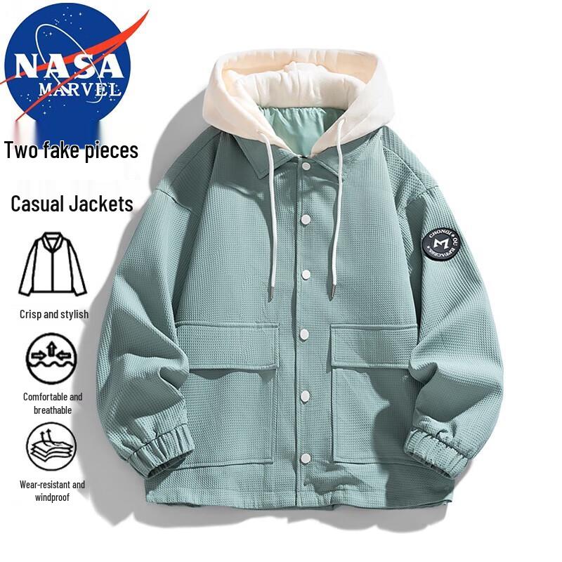Мужская куртка с капюшоном из искусственной двухслойной ткани NASA MARVEL