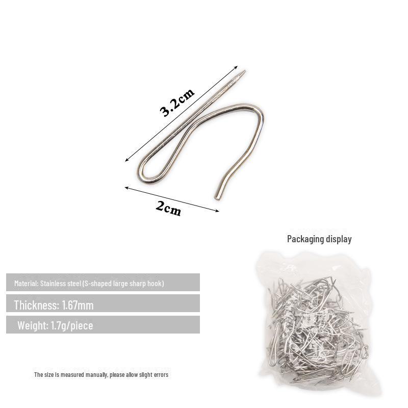 Korean Pleated Curtain S-Shaped Four-Pronged Hooks