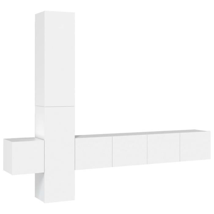 VidaXL Ensemble de meubles TV 5 pcs Blanc Bois d'ingénierie 3114246
