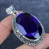 Подвеска из стерлингового серебра 925 пробы с натуральным аметистом 2,40 дюйма m1H59