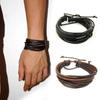 New Men's Net Red Leather Bracelet Korean Version Handsome Personality Domineering Trend Ins Birthday Gift Braided Rope