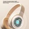 Беспроводные наушники с Bluetooth, накладные, с микрофоном, светодиодной подсветкой, складные, с глубокими басами