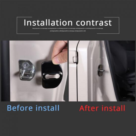 Black Steel Car Door Lock Latch Protect Cover For Ineos Grenadier -25