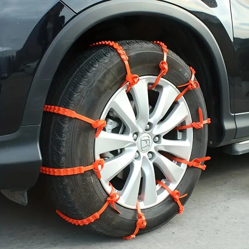 10pcs Car Anti-skid Chain - Winter Snow and Muddy Road Track Tire Anti-skid Chain, Rolling Belt, Universal Car Type