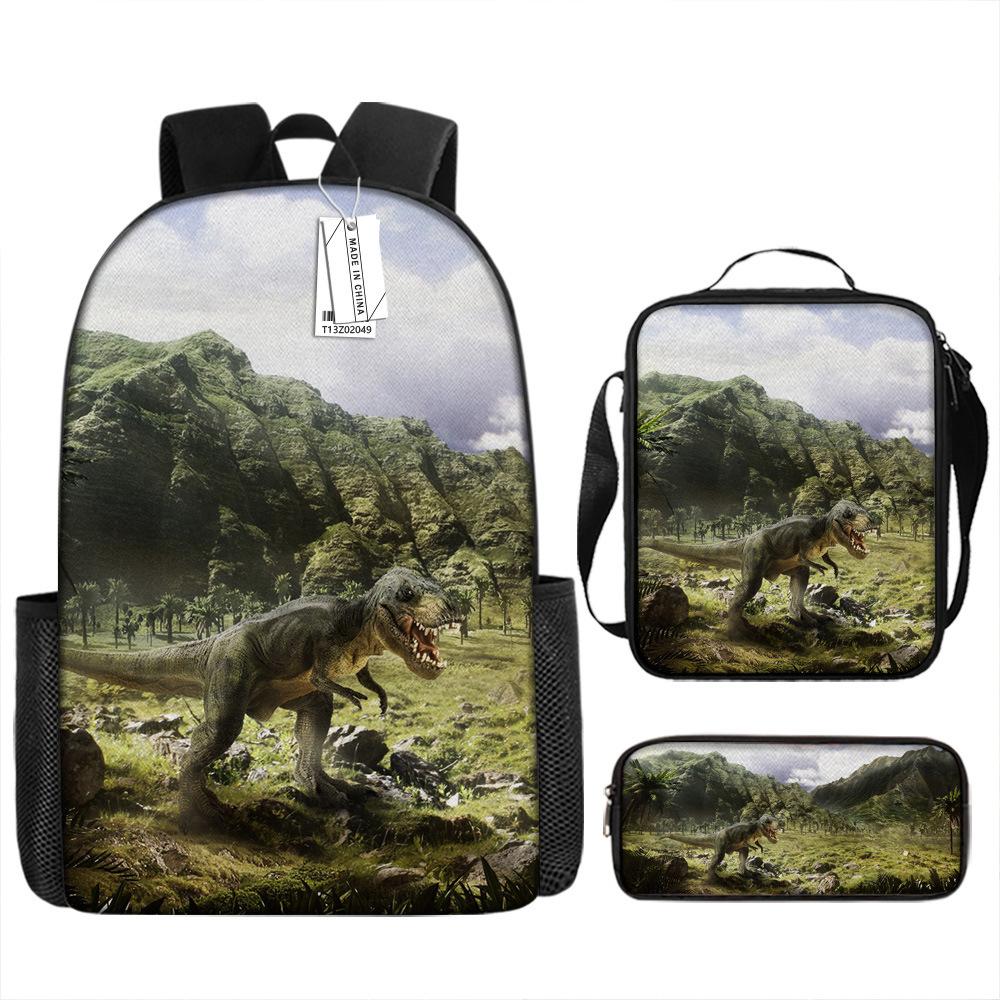 Jurassic Park European and American Retro Schoolbag First Grade~ Fourth Grade Bag Backpack
