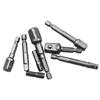 3/8Pcs Wrench Sleeve Power Drill Socket Adapter Bit Hex Drill Nut Driver Shank 1/4 3/8 1/2 Connecting Rod Head Extension