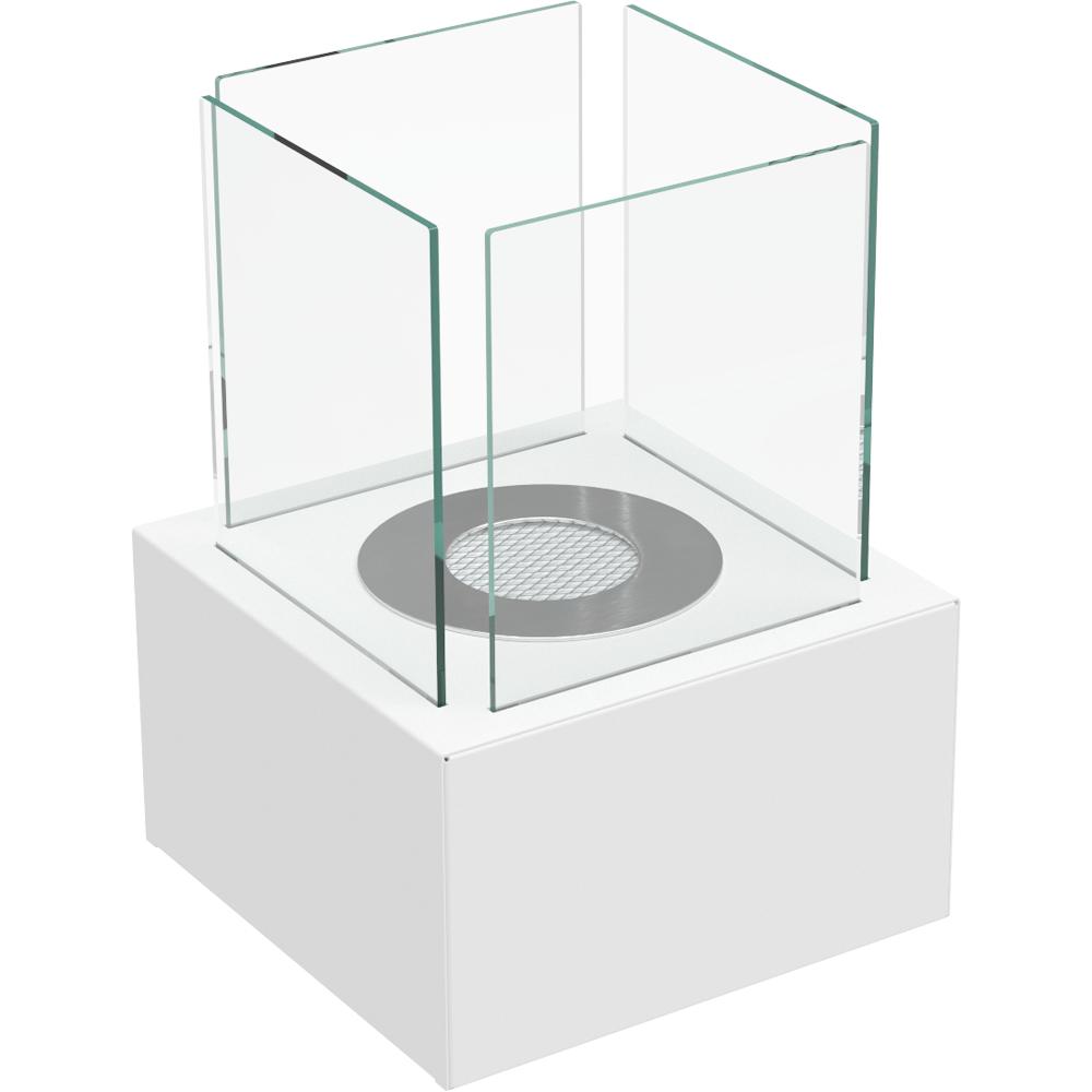 Freestanding Bioethanol fireplace TANGO2 TÜV white