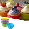 12Pcs Colorful SIlicone Round Cake Muffin Cupcake Mold Maker Pastry Baking Tool