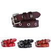 Wide Leather Twolayer Belt Women Vintage Circular Decoration Daily Wear Party