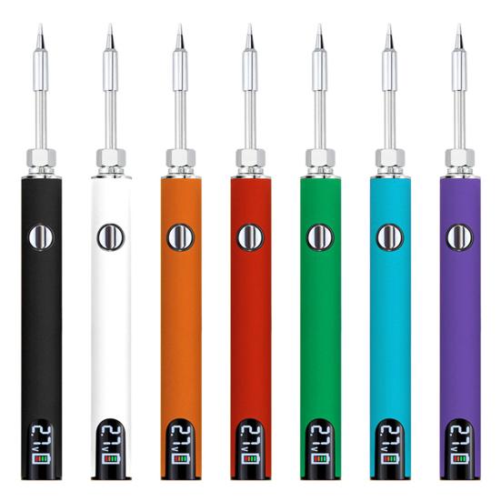 Комплект паяльника USB-зарядка в виде ручки, электрический, регулируемая температура, компактный портативный паяльник