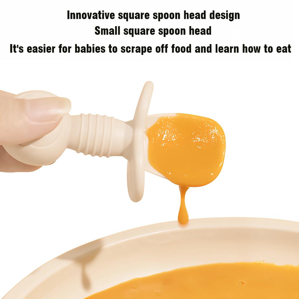 2pcs Food Grade Children Handle Spoon Fork Cutlery Baby Coaching Complementary BabyFeeding