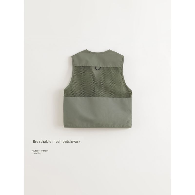 [Mountain Series Outdoor] Mark Jenny Boys and Girls Three-Proof Multi-Functional Work Vest Spring New Style 250090