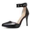 2025 New Sexy Female Sandals Pointed Toe Thin Heels 9cm Buckle Strap Metal Decoration Big Size 48 49 50 Dating Shoes