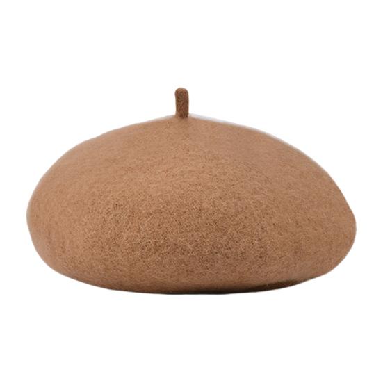 Женская беретная шапка, однотонная, регулируемый размер, искусственная шерстяная шапка, берет в стиле ретро, модный аксессуар