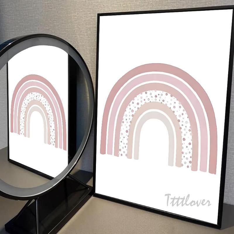 1 шт. Розовая бабочка, солнце, радуга, маргаритка, постер, бумага, печать, для дома, спальни, входа, бара, кафе, художественная живопись, украшение