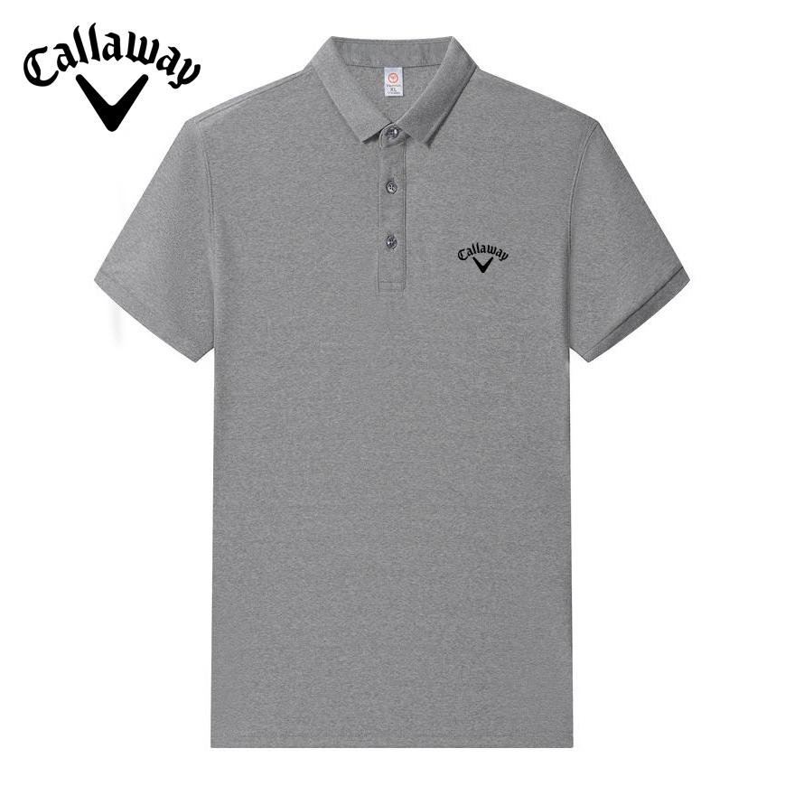 Callaway 2025 Лето Новая Вышитая Хлопковая Ткань Ice Feel Fiber Однотонная Дышащая Пот Впитывающая Быстросохнущая Рубашка Поло