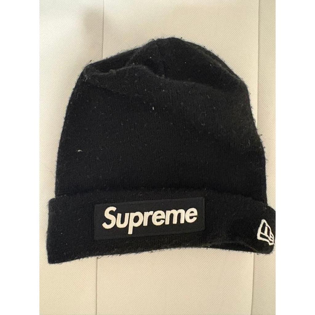 Б/у Черная шапка Supreme New Era с логотипом Box Logo
