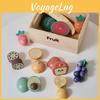 Vegetable Fruit Wooden Set With Magnetic Design For Kids Interactive Learning