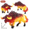 Oenux Original Savage Dinosaurs Myth Dragon Animals Model Fire Bull Octopus Monster Crab Action Figures Kids Collection Toy Gift