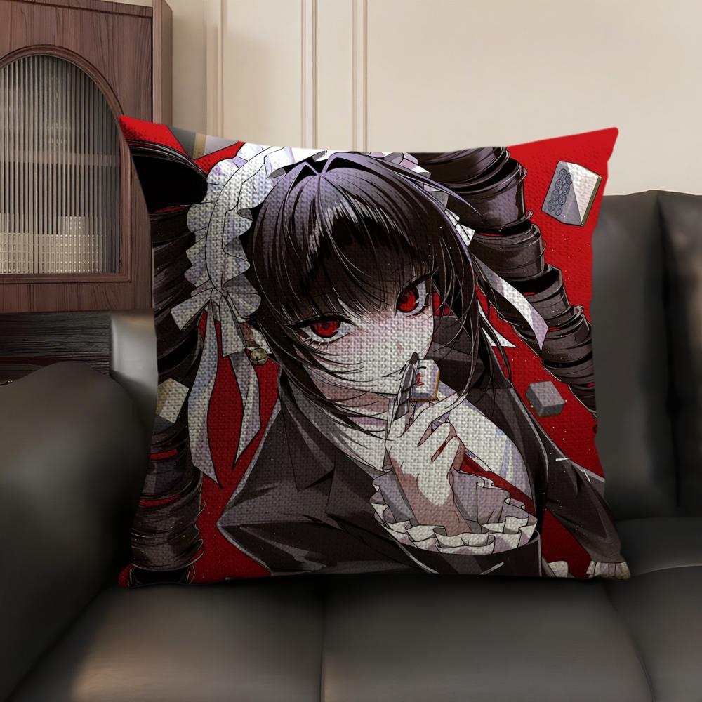 Приключенческая игра-головоломка D-Danganronpa Наволочка Двусторонняя печать Короткий плюш Чехол на подушку для дивана Спальня Прикроватная подушка