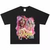 2026 Doja Cat Хип-хоп Рэп-певица Футболка Портрет Тяжелый хлопок Американский Ретро Винтаж Удобная Дышащая Рубашка