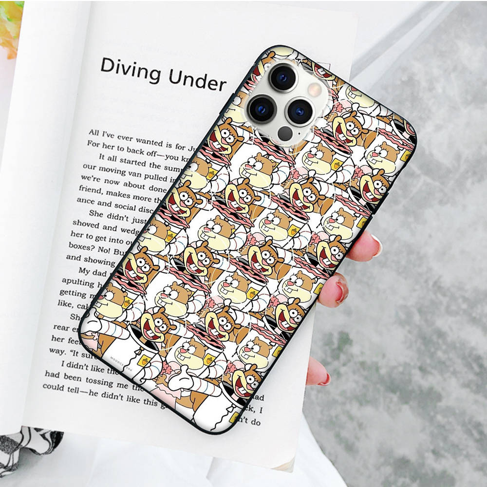 Черный мягкий чехол JS45 SpongeBob Friend для OPPO Reno 8 6 5 4 Pro Plus Find X3 A17 A3 A31 A38 A40 A53 A54 A55 A74 A76 A78 A77 A80 A94 A95 A96 Lite