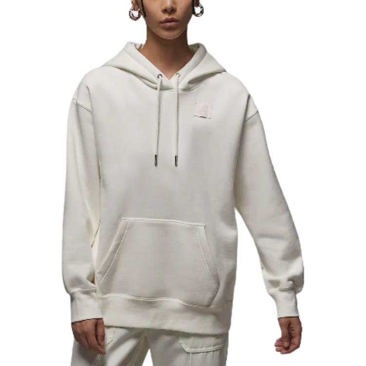 Новая женская худи-пуловер JORDAN Flight Fleece с атласной подкладкой FV7051-133