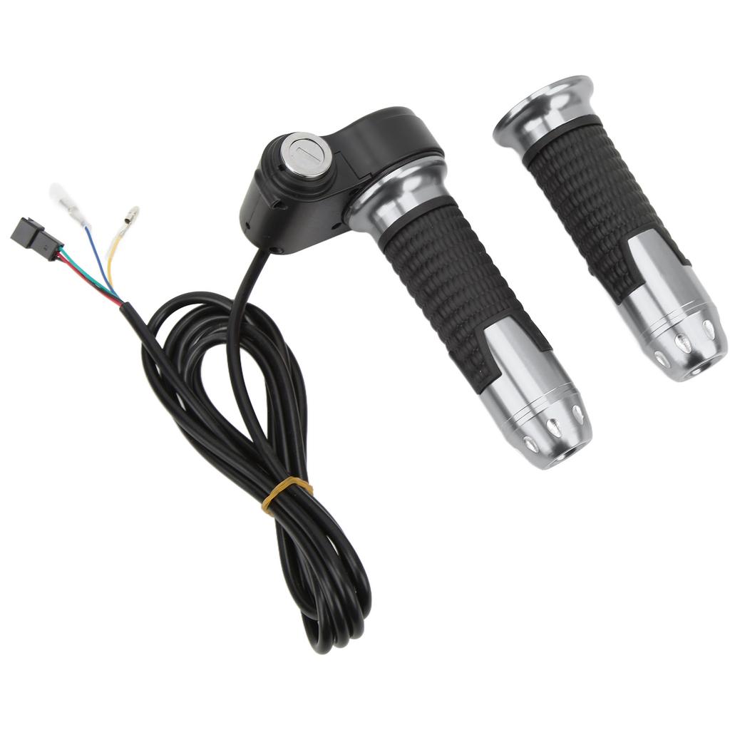 1 Pair 12V?99V Throttle Grips Universal Twist Throttle Accelerator Grip Handlebar with Keys for