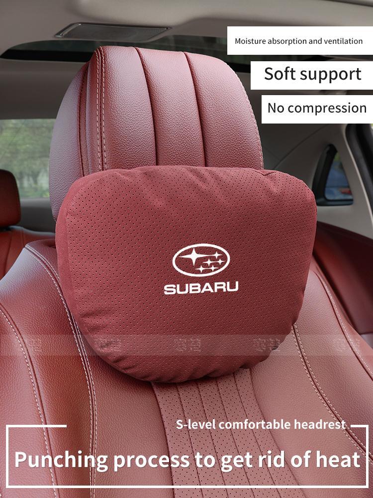 Car Headrest Neck Support Seat Lumbar Cushion Soft Neck Pillow For Subaru Outback Brz Wrx Xv Ascent Forester Impreza Legacy STI rjl1