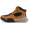 Motion Scramble Round Toe Shock Absorbing Slip Resistant Durable Mid Top Hiking Shoes Men Hiking Shoes Wheat A68Q8
